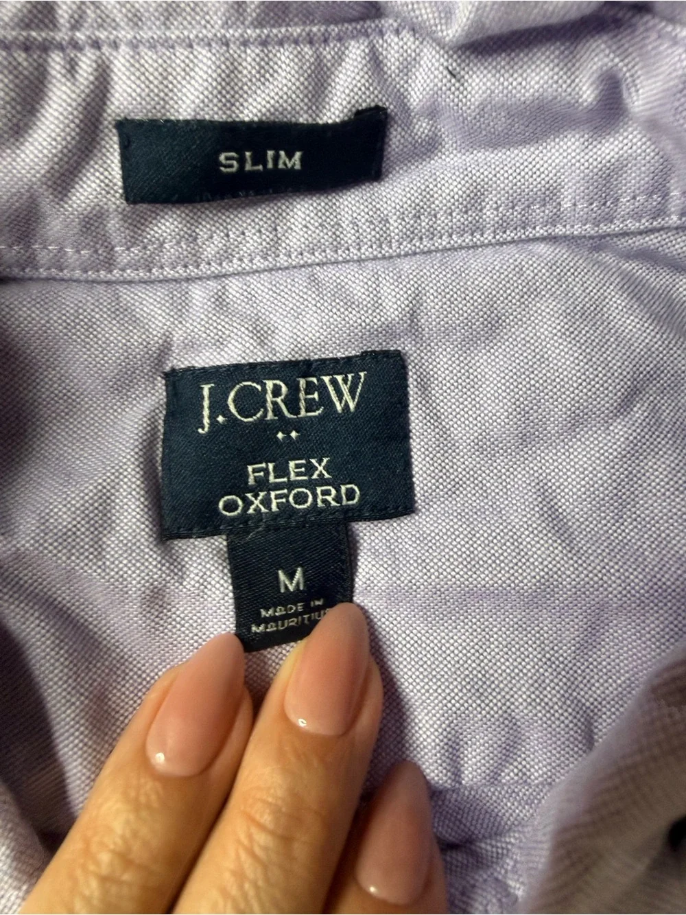 J. Crew Men's Light Lavender Button-Down Oxford Shirt